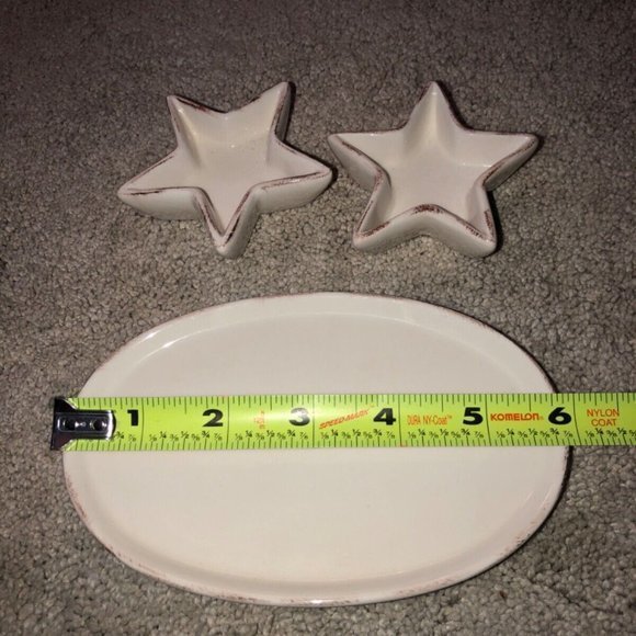 Pottery Barn Star Salt And Pepper Tray 3 pc. Set - Picture 6 of 8